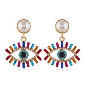 Evil eye earrings